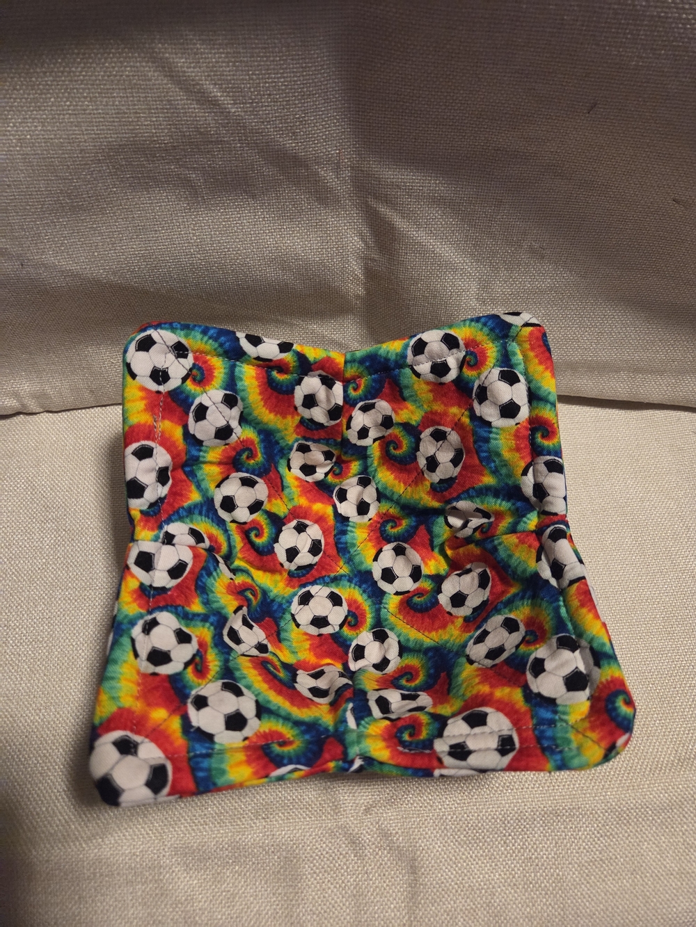 Tie-Dye Soccer Print Bowl Cozies Set Of 4